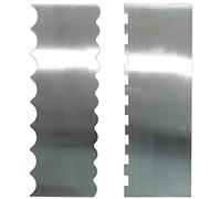 Rascador de pasteles, 2 piezas de cortador de pastel, herramientas de decoración de pasteles de crema de mantequilla de mousse, herramientas de fondant para pastel