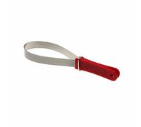 Rascador de pelo de caballo, hoja de desprendimiento de acero inoxidable de doble cara con mango de agarre suave al tacto, cepillo de pelo de caballo para aseo de pony (rojo + 30 x 9,2 cm)