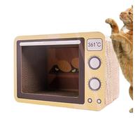 Rascador de radio para gatos, tabla interactiva para rascar el horno de radio cuadrado, reduce el aburrimiento de los en interiores, protección de muebles para balcón