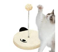 Rascador de sisal natural para gatos, juguete mental y físico con campanilla integrada | Juguete para gatos de sisal - para rascar gatos de todas las razas en sofás, alfombras y paredes