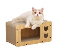 Rascador dedicado a los Gatos de cartón - Moderno y para Cachorros de Gato - Grande de cartón con rascador para Animales de Razas pequeñas y Grandes para casa, Dormitorio y salón