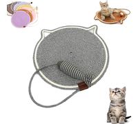 Rascador Doble para Gatos, 16,5/19,6'' Redondo, con Juguete, Cuerda de algodón Natural, Resistente al Desgaste y Antideslizante, Apto para Todos los Gatos y Perros de Interior (b,42cm/16.5in)