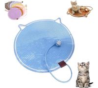 Rascador Doble para Gatos, 16,5/19,6'' Redondo, con Juguete, Cuerda de algodón Natural, Resistente al Desgaste y Antideslizante, Apto para Todos los Gatos y Perros de Interior (g,50cm/19.6in)