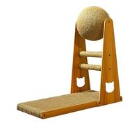 Rascador en forma de L, elegante poste rascador vertical para gatos con bola rascadora para gatos, rascador vertical para gatos, tabla de rascar para gatos resistente a los arañazos para proteger el