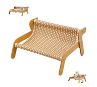 Rascador hamaca de sisal resistente al desgaste para gatos: diseño de columpio ajustable, almohadilla transpirable y fresca en verano, ideal para rascar y descansar, protege la salud de la mascota.