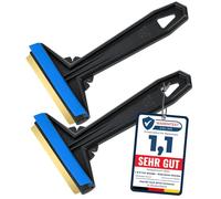 Rascador Hielo Coche - [2 piezas] rápido, facil y eficaz - Rasqueta Hielo Coche - Murska Quita Hielo Parabrisas Coche - Premium HIPS y Hoja de latón - de Finlandia - L&P A054-2 - negro azul