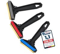 Rascador Hielo Coche Murska - rápido, facil y eficaz [3 Piezas] - Rasqueta Hielo Coche - Quita Hielo Parabrisas Coche - Premium Hips y Hoja de latón - Labio de Goma - de Finlandia - L&P A054-3