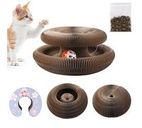 Rascador Mágico Plegable para Gatos - Juguete Interactivo con Papel Corrugado, Cascabeles y Hierba Gatera