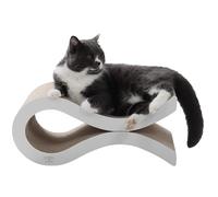 Rascador Ondulado para Gatos Marina con Base Antideslizante de Cartón Reciclado | Forma de Onda Ergonómica para Rascado y Descanso Interior | ALTHEA LIVING