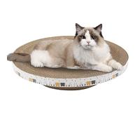 Rascador Ovalado para Gatos, Cuencos, salón Corrugado, para Cama de Gatos, Muebles rascadores para sofá, alfombras y sofás (35 x 35 x 8 cm)
