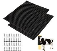 Rascador para caballos y ganado, 42 x 33,8 cm, para animales, picor, almohadilla para postes para vaca, caballo, cabra, rascador perfecto (2 unidades de 42 x 33,8 cm)