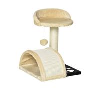 Rascador PawHut cama y arbol para gatos color Crema