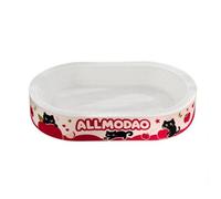 Rascador para Gato Rascador Tablero Cama Panel con Cartón Ondulado de y Construcción Limpia Forma Paredes Curvas Adecuado para Mantenimiento de Uñas Relajación Interiores Salas, 50 35 9 Cm
