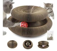 Rascador para gatos, 2 en 1, órgano mágico, rascador para gatos, tablero para rascar Magic Organ Cat Scratching Board Cat Toy Rascador Gato con cascabeles plegable