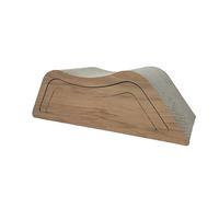 Rascador para gatos 3 en 1 en forma de W - Multifuncional con aspecto de madera