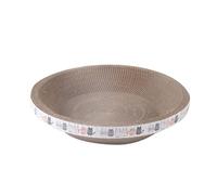 Rascador para gatos, árbol rascador en forma de cuenco para juguetes para gatos sin pelusas, accesorio para gatos de cartón ondulado, almohadilla rascador para gatos de alta densidad KuW593 (B, 40 x
