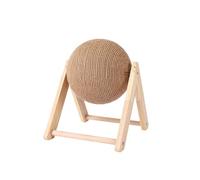 Rascador para gatos, bola rascadora de cuerda de sisal con base de madera, juguete interactivo para gatos pequeños a medianos, rascador multifuncional para gatos, ideal para gatitos y gatos,