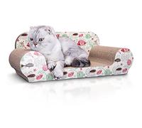 Nobleza Rascador para Gatos Cartón con Hierba Gatera Juguete para Gatos Grandes 56*26*20cm