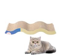 Rascador para gatos - Cartón ondulado rascador, resistente, interactivo, para gatos, interior y gatos, protege muebles, cuidado de garras, ejercicio mental físico, 57 x 25 x 7,5 cm