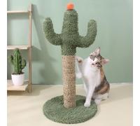 Rascador para Gatos con Forma de Cactus, de 23,6 Pulgadas de Alto, para Gatos de Interior, con Bolas Colgantes, con Cuerda de sisal y árbol para Gatos, para Gatos Grandes y Gatitos, Color Verde