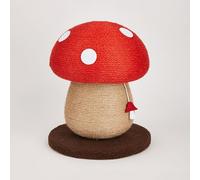 Rascador para Gatos con Forma de Seta, Corda de Juta Rojo/Natural, Catnip Dentro, fácil de Montar, Base Resistente para Todas as raças de Gatos e gatinhos