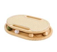 Rascador para gatos con pista de , juguete de araña de madera/sisal | Juguete interactivo para gatitos para padres de animales, entrenadores, apartamento oficina refugios salón cham