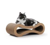 Rascador para Gatos de Cartón Corrugado Reversible con Forma de Infinito | Cama y Juguete 2 en 1, Duradero y Ecológico | Protege Muebles, Marrón | Althea Living