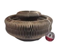 Rascador para gatos de cartón, juegos interactivos magnéticos de acordeón para mascotas, pista de juguete para gatos, para aburrimiento, arañazos, juegos de gatitos, casa, interior, exterior,