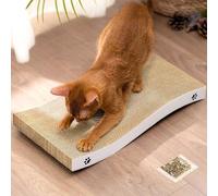 Rascador para Gatos de Cartón - Tabla Rascador con Forma Ondulada, Protección para Sofá y Esquina, Poste Rascador Reversible para Gatos de Interior (1-Unidad XXL)