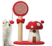Rascador para gatos de interior, rascador de sisal con forma de seta - Árbol para gatos con protección para los muebles | Para casa, apartamento, estudio, dormitorio, salón, balcón