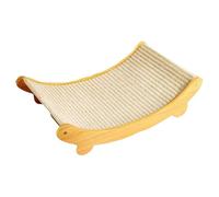 Rascador para Gatos de Sisal, Rascador Reutilizable de Tela con Tumbona, Cama Rascadora para Gatos de Interior con Alfombrilla de Sisal