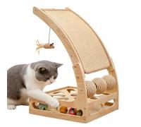 Rascador para Gatos en Forma de L,Alfombrilla de Escalada con Laberinto de Bolas - Tablero de Rascado Vertical,para Rincón, Dormitorio, Apartamento o Sala de Juegos