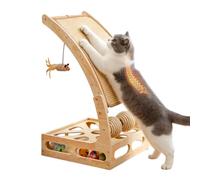 Rascador para Gatos en Forma de L - Juguete Escalador con Laberinto de Pelota - Superficie de rascado,para salón, rincón, apartamento, Dormitorio, hogar