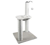 Rascador Para Gatos Flamingo Amanda Gris 40x40x73cm Con Hamaca Y Pelota De Juego