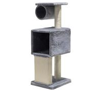Rascador Para Gatos Nobby Fina Gris 84cm Con Sisal Y Cueva De Acogida 40x35cm