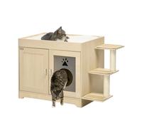 Rascador para Gatos PAWHUT (107 x 54 x 70cm - Aglomerado, Felpa Larga, Algodón PP, Sisal, Acrílico - Multicolor)