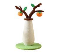 Rascador para Gatos - Poste de Rascado de 56 Cm Color Caqui - Rascador Decorativo para Trepar y de Estrés con Estimulación Mental para Interior y Exterior