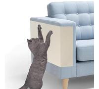 Rascador para Gatos Protector Sofa Gatos Arañazo Rascador Antiarañazos Gatos Sofa Accesorios Protector Arenero Tappeto Adesivo Trimmabile per Pareti E Divani (30 x 100 cm, Blanco Roto)
