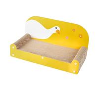 Rascador para gatos, rascador curvo para gatos, poste rascador para mascotas con diseño loft alto, rascador ondulado, rascador liso para gatitos y gatos, protección de muebles de interior