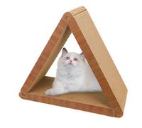 Rascador para gatos, tarjeta triangular para gatos, ejercitador físico para mascotas, juguete de protección de muebles para razas medianas, pequeñas y grandes animales