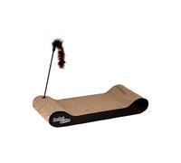 Rascador para gatos Venteo Perfect Claws - Alfombrilla para garras - Cartón - Adulto - Con hierba gatera y plumero nuevo