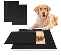 Rascador para perros con caja de aperitivos, para perros con 2 hojas de repuesto, papel de lija, 35 x 25 x 3 cm, para perros y tijeras de garra para el cuidado de las uñas de mascotas (negro)