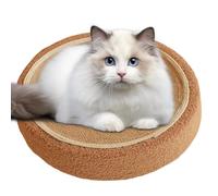 Rascador redondo para gatos, tapete de sisal para gatos de interior, juguete para rascar, tapete para rascar gatos, almohadilla relajante, cama de salón, protector de muebles