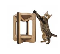 Rascador Torre para Gatos Interior Vigía con Cama Integrada de Dos Alturas | Cartón Corrugado Reciclado Sostenible con Diseño Vertical Compacto | ALTHEA LIVING