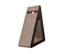 Rascador triangular para gatos que ahorra espacio, con bola giratoria para interacción, diversión y garras de salud, juguete triangular para gatos