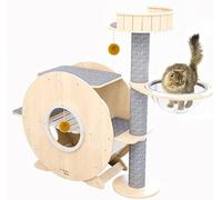 Rascadores Cubiertos de sisal, apartamento Espacioso y Gran Percha for Gatos, Lugar for Ejercicio Descanso