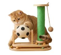 Rascadores verticales para gatos | Juguete de madera vertical con bola de menta, poste afilador de garras para gatos | Para simulación de caza, afilado de garras, escalada, hogar, al aire libre y en