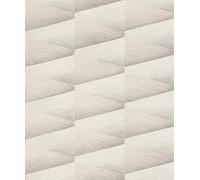 Rasch 554618 Papel pintado no tejido con patrón gráfico en blanco, beige y gris con brillo ligero de la colección Composition-10,05 0,53 m (L x B) Papel pintado