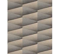 Rasch 554670 Papel Pintado de Pared Decorativo No Tejido con Patrón Gráfico en Marrón, Gris y Negro con Ligero Brillo de la Colección Composition-10,05 0,53 m (L x B) Papeles Pintados de Pared