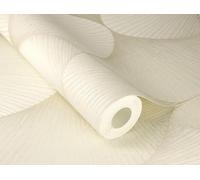Rasch 608229 Art Deco - Papel pintado (fieltro), diseño de abanicos, color crema